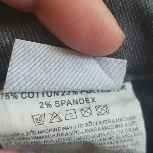 Do Denim Distressed Charcoal Grey Acid Wash Jeans - Picture 16 of 16